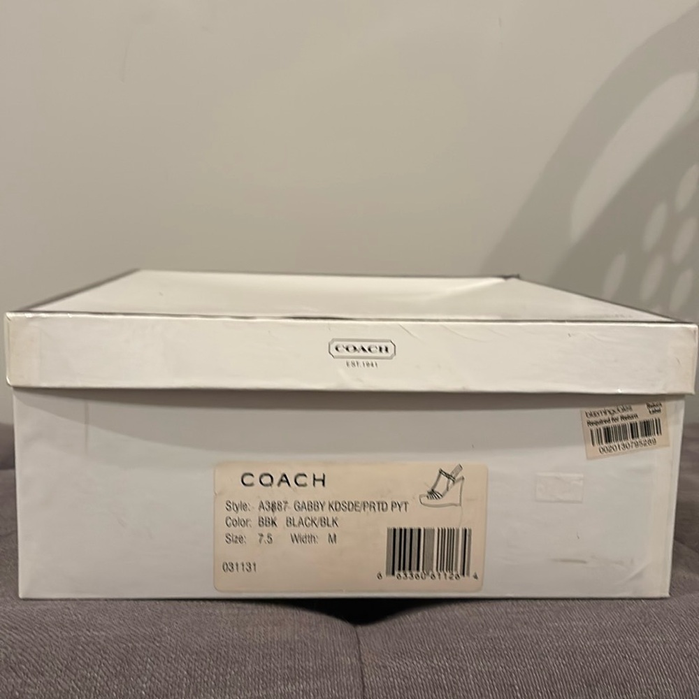 Coach Gabby black Size 7.5 wedge sandals. Gently used condition. - Picture 5 of 5